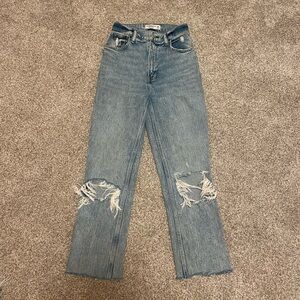 Abercrombie & Fitch Curve Love 90s Straight Ultra High Rise Jeans